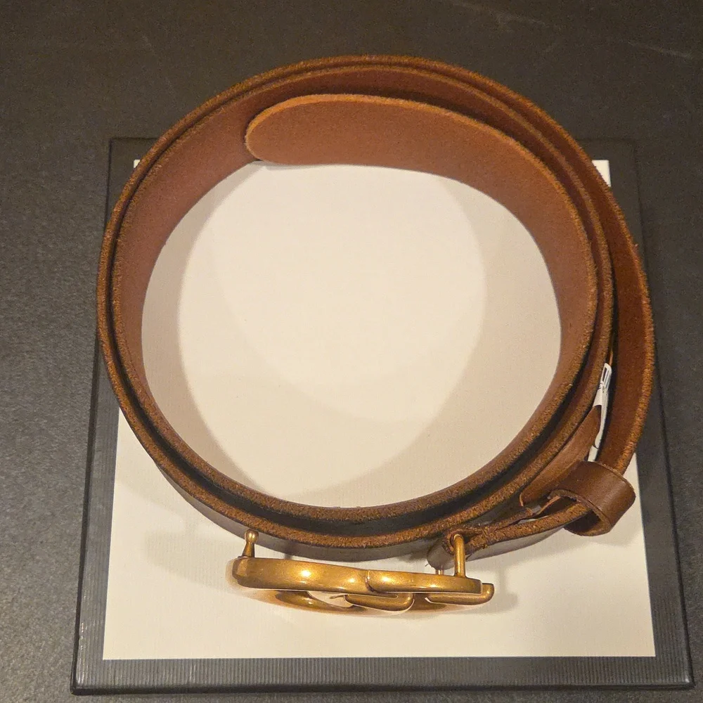 Gucci Brown and Gold Belt - Picture 4 of 7